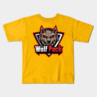 Angry Wolf Face Kids T-Shirt